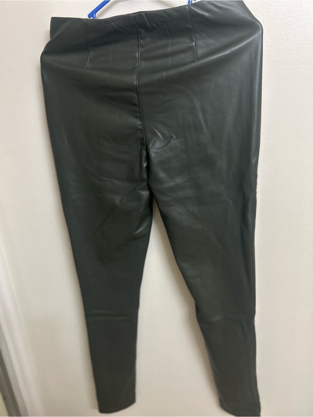 Faux Leather High-Waist Black Leggings